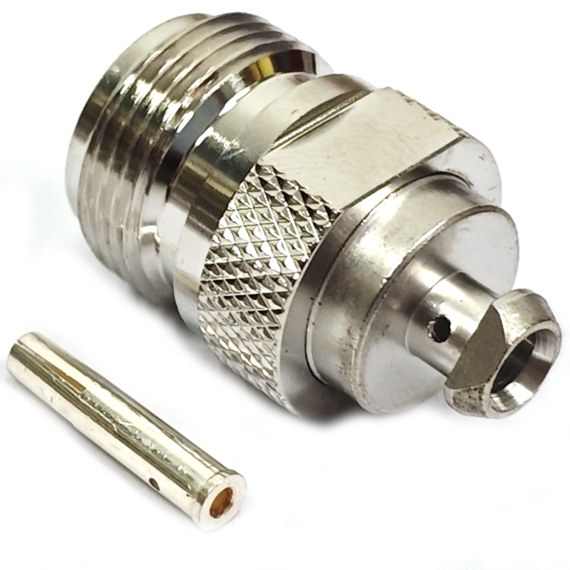 Low PIM Coaxial RF Connector N Female Solder to RG402 Cable