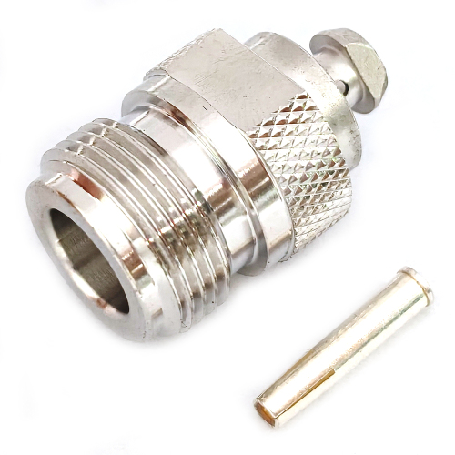 Low PIM Coaxial RF Connector N Female Solder to RG402 Cable