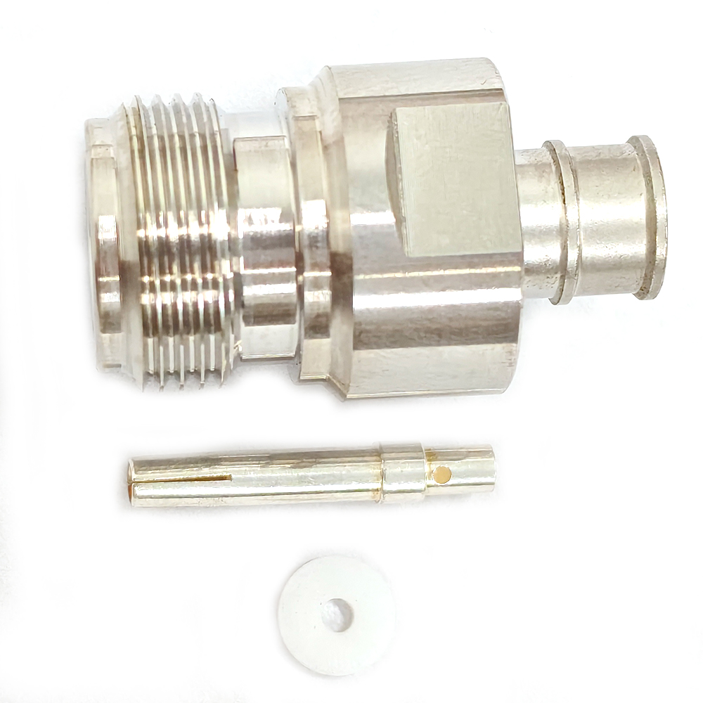 Low PIM Coaxial RF Connector N Female Solder to RG401 SPP-250-LLPL 1/4"S Cable