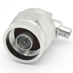Low PIM Coaxial RF Connector N Male Right Angle Solder to RG402 Cable