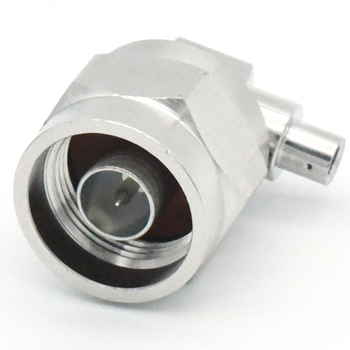 Low PIM Coaxial RF Connector N Male Right Angle Solder to RG402 Cable