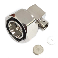 Low PIM Coaxial RF Connector 4.3-10 Male Right Angle Solder to RG401 SPP-250-LLPL 1/4"S Cable