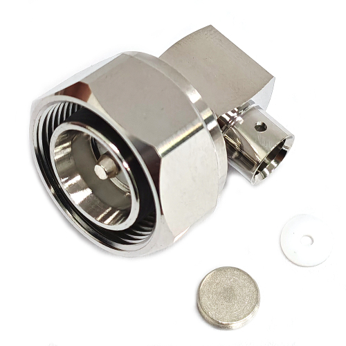Low PIM Coaxial RF Connector 4.3-10 Male Right Angle Solder to RG401 SPP-250-LLPL 1/4"S Cable