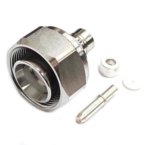Low PIM Coaxial RF Connector 4.3-10 Male Solder to RG402 Cable