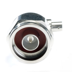 Low PIM Coaxial RF Connector N Male Right Angle Solder to RG402 Cable