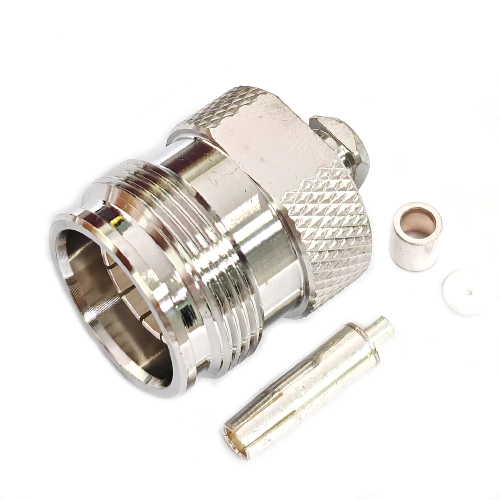 Low PIM Coaxial RF Connector 4.3-10 Female Solder to RG402 Cable