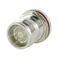 Low PIM Coaxial RF Connector 4.3-10 Female Bulkhead Waterproof Solder to RG402 Cable