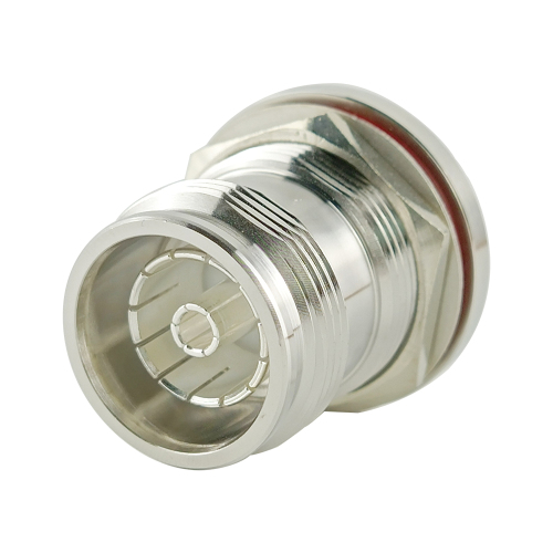 Low PIM Coaxial RF Connector 4.3-10 Female Bulkhead Waterproof Solder to RG402 Cable
