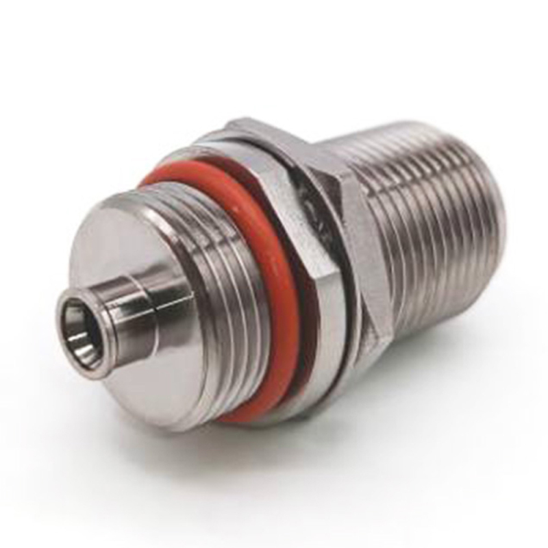Low PIM Coaxial RF Connector N Female Bulkhead Rear Mount Solder to RG402 Cable