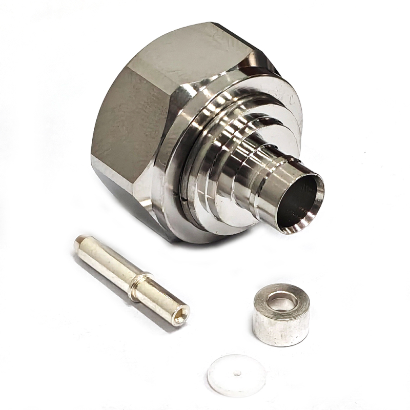 Low PIM Coaxial RF Connector 4.3-10 Male Solder to RG402 Cable
