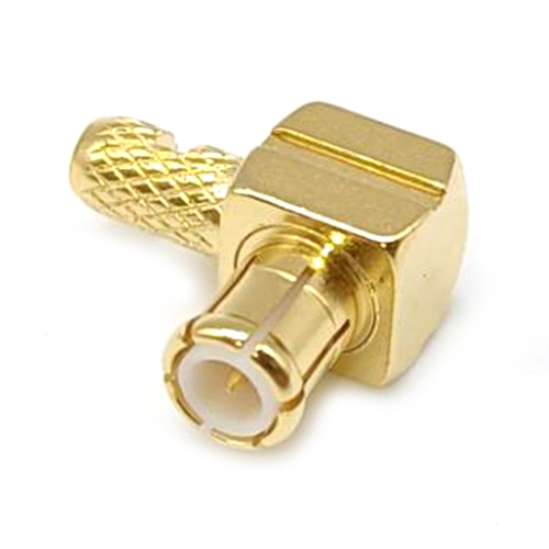 Low Loss Coaxial RF Connector MCX Male Right Angle Crimp for RG174 RG316 Cable