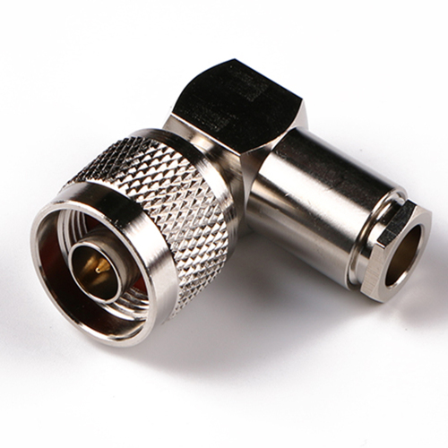 Low Loss Coaxial RF Connector TNC Male Right Angle Clamp for LMR400 Cable