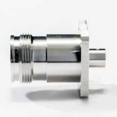 Low PIM Coaxial RF Connector 4.3-10 Female Flange Mount for PCB Equipment