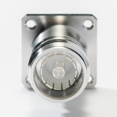Low PIM Coaxial RF Connector 4.3-10 Female Flange Mount for PCB Equipment