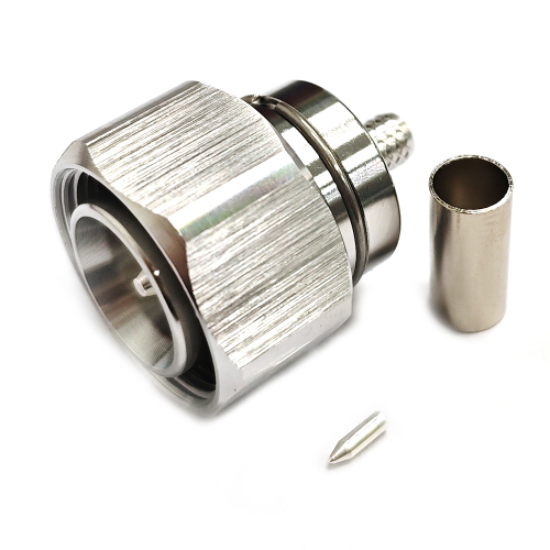 Low Loss Coaxial RF Connector 4.3-10 Male Crimp for LMR200 RG58 Cable