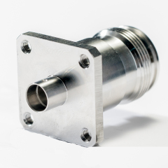 Low PIM Coaxial RF Connector 4.3-10 Female Flange Mount for PCB Equipment