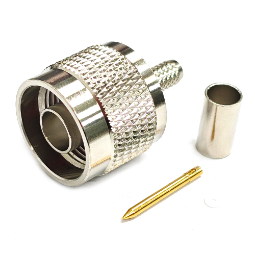 Low Loss Coaxial RF Connector N Male Crimp for LMR200 RG58 Cable