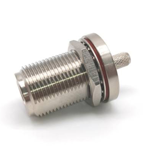 Low Loss Coaxial RF Connector N Female Bulkhead Waterproof IP67 Crimp for LMR200 RG58 Cable