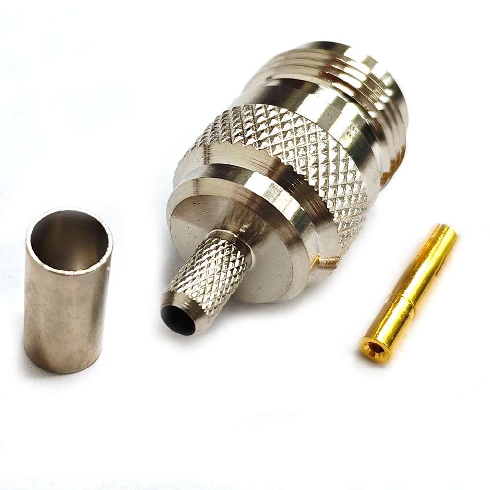 Low Loss Coaxial RF Connector N Female Crimp for LMR200 RG58 Cable