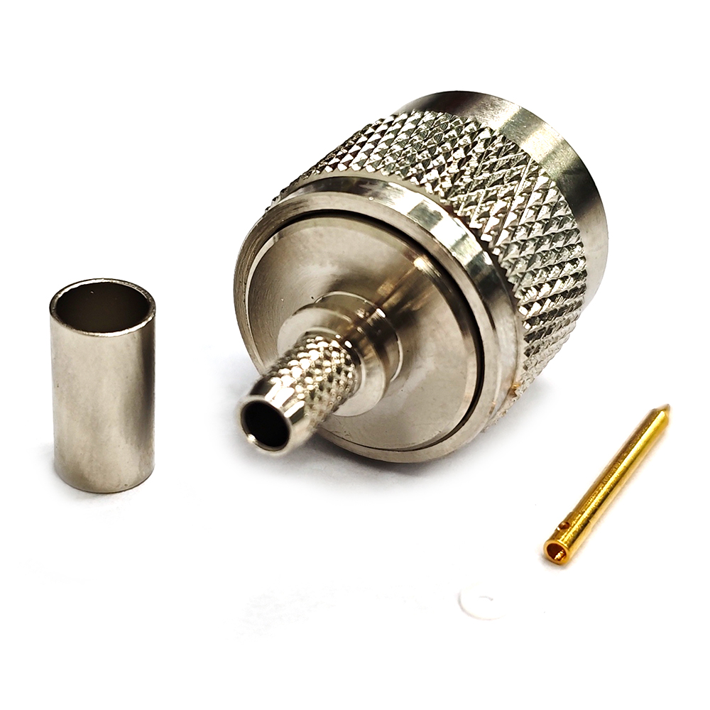 Low Loss Coaxial RF Connector N Male Crimp for LMR200 RG58 Cable