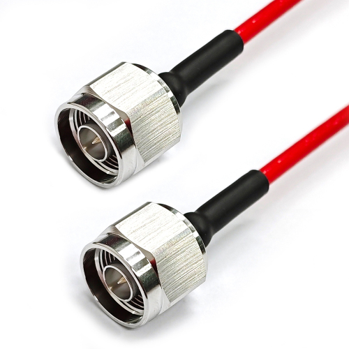 Low PIM Plenum Rated N Male to N Male RG402 Red Cable Assembly