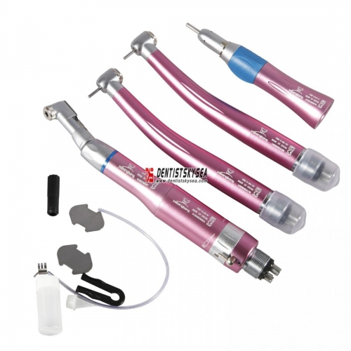 2*NSK Style Dental High Speed Handpiece +1*Low Speed Kit E-Type 4-H Pink