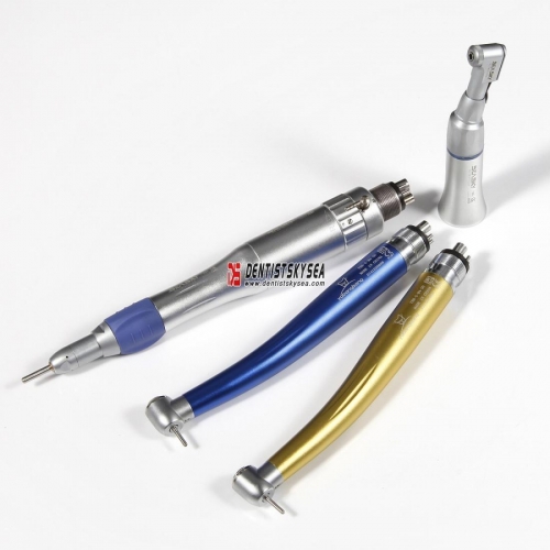 NSK Style 5 Dental Handpiece kit 2 Fast Speed Slow Contra &amp; Straight 4 Hole