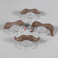 New Funny Mustache Baby Boy Infant Pacifier Binkie Beard Nipples Orthodontic Brown