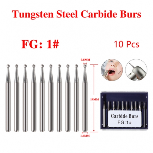 Dental Round Tungsten Carbide Tungsten Steel Bur For High Speed Handpiece FG01