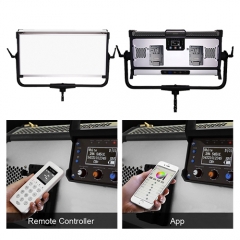 300W Full Color RGB LED Panel Soft Light 2800-9990k APP /DMX Control Dimming with 12 Color Effect