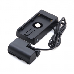 Canon LP-E6 full decoding Dummy battery +NP-L Series F970 battery plate adapter (straight cable)