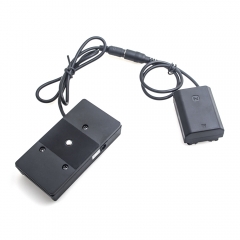 Sony NP-FZ100 full decoding Dummy battery + NP-L Series F970 battery plate adapter (straight cable)