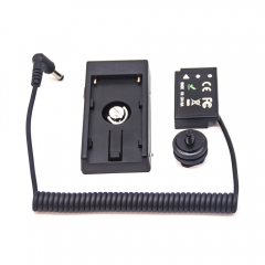 Canon LP-E17 (DR-E18) Dummy battery + NP-L Series F970 battery plate adapter (Coiled cable)