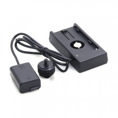 Sony NP-FW50 full decoding Dummy battery + NP-L Series F970 battery plate adapter (straight cable)