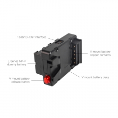 V Mount Battery to L Series NP-F Dummy Battery Converter Plate Adapter