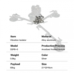 Vibration Isolator Damp Head For Camera DJI RONIN S RS RS2 Car film shooting Jib crane for gimbal Suitable for Tilta Hydra Alien