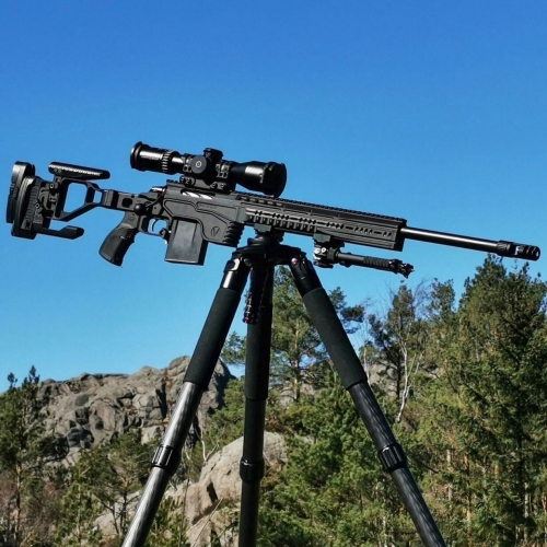 Gun System Birdwatching Carbon Fiber Tripod Binocular/Shooting Tripod with 75mm adapter 40kg payload