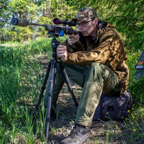 Gun System Carbon Fiber Tripod+ball head Binocular/Shooting Tripod