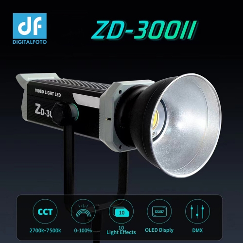 2700K-7500K Bi Color 300W COB LED Video Studio Light With 10 Color Effect DMX Function