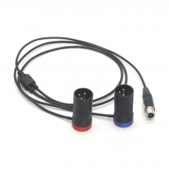 AR6 ZAXCOM QRX200 audio conversion cable short ta5f mini XLR 5-pin Female to Dual Short XLR 3-pin male