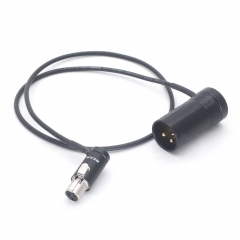 0.5m Short flat XLR 3-pin male to mini TA3F XLR female right-angle audio cable with flat cover XLR