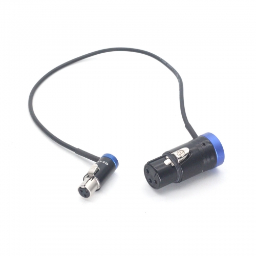 05m Short Flat Xlr 3 Pin Female To Mini Ta3f Xlr Female Right Angle Audio Cable With Flat Cover Xlr 