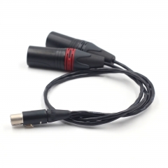 0.5m Zaxcom qrx200 TA5F-Dual XLR Male to Female Audio Cable