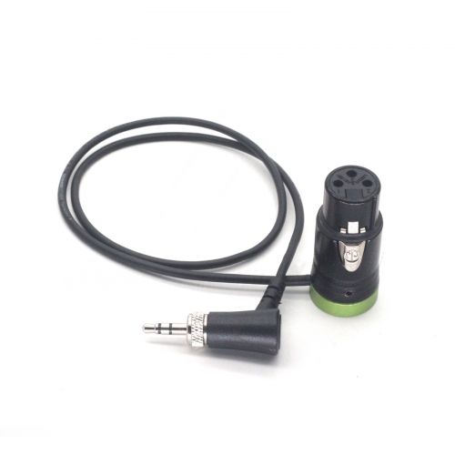 0.5m 3.5 with lock right-angle to short flat XLR 3-pin female audio cable compatible with Sony Sen-n heiser