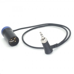 0.5m 3.5 TRS Right Angle With Lock to Short Flat XLR 3-pin Male Audio Cable