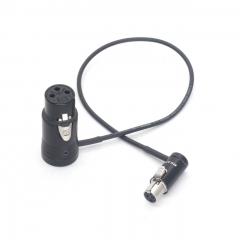 0.5m Short flat XLR 3-pin female to mini TA3F XLR female right-angle audio cable with flat cover XLR