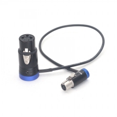 0.5m Short flat XLR 3-pin female to mini TA3F XLR female right-angle audio cable with flat cover XLR
