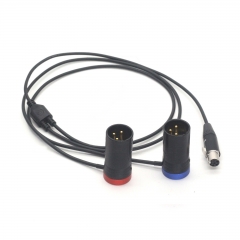 AR6 ZAXCOM QRX200 audio conversion cable short ta5f mini XLR 5-pin Female to Dual Short XLR 3-pin male