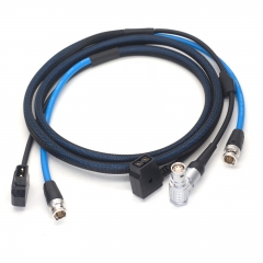 2m D-tap male to ARRI ALEXA mini/Amira Power Cable+D Tap female 2 in 1 with Canare 3G 6G 12G SDI cable