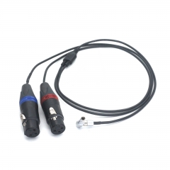 0.5m ARRI ALEXA Mini Audio Mini 5 Pin 1 to 2 XLR 3 Pin Female Two-Channel Audio Cable